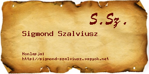 Sigmond Szalviusz névjegykártya